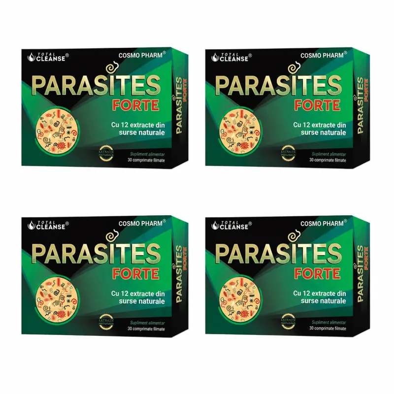 Pachet Parasites Total Cleanse, 4x30 comprimate filmate, Cosmopharm — preț și oferte