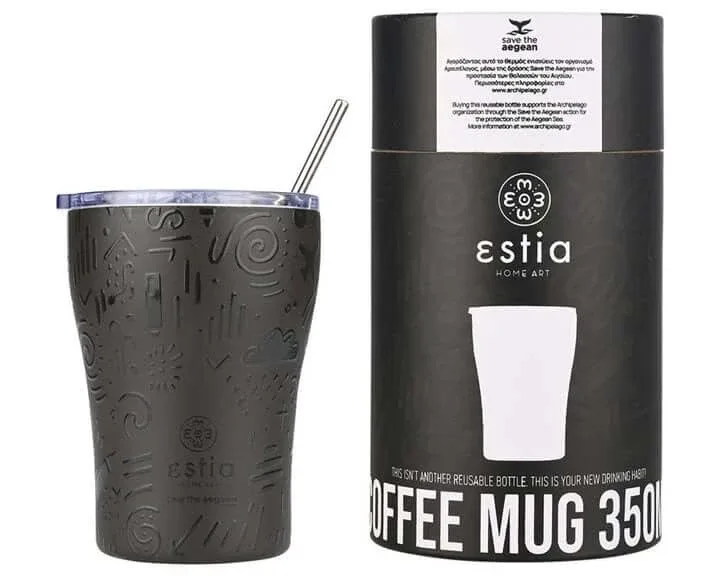 Estia | Cană termică de cafea „Save The Aegean Noir Echo” | 350 ml — preț și oferte