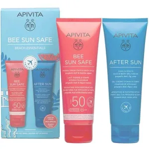 Apivita | Promo Bee Sun Safe Beach Essentials Loțiune hidratantă și revigorantă pentru față și corp SPF50, 100 ml și After Sun Cool &amp; Sooth pentru față și corp, 100 ml | 1 set