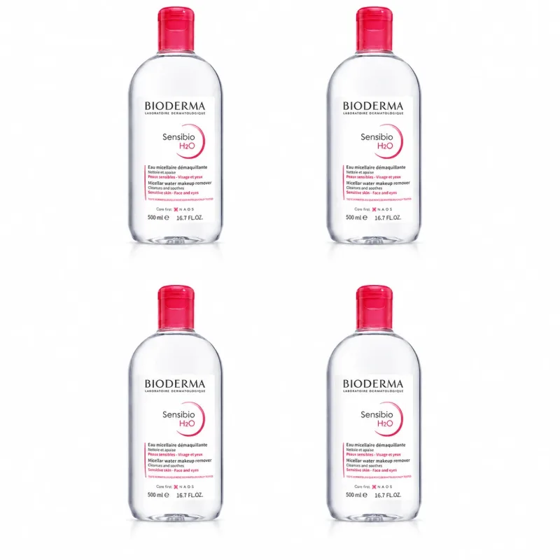 Set Bioderma Sensibio H2O apă micelară, 4x500 ml — preț și oferte