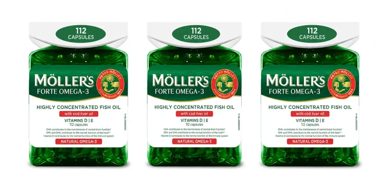 Forte Omega-3, 3x112 capsule - ulei de peşte, Möller's  — preț și oferte