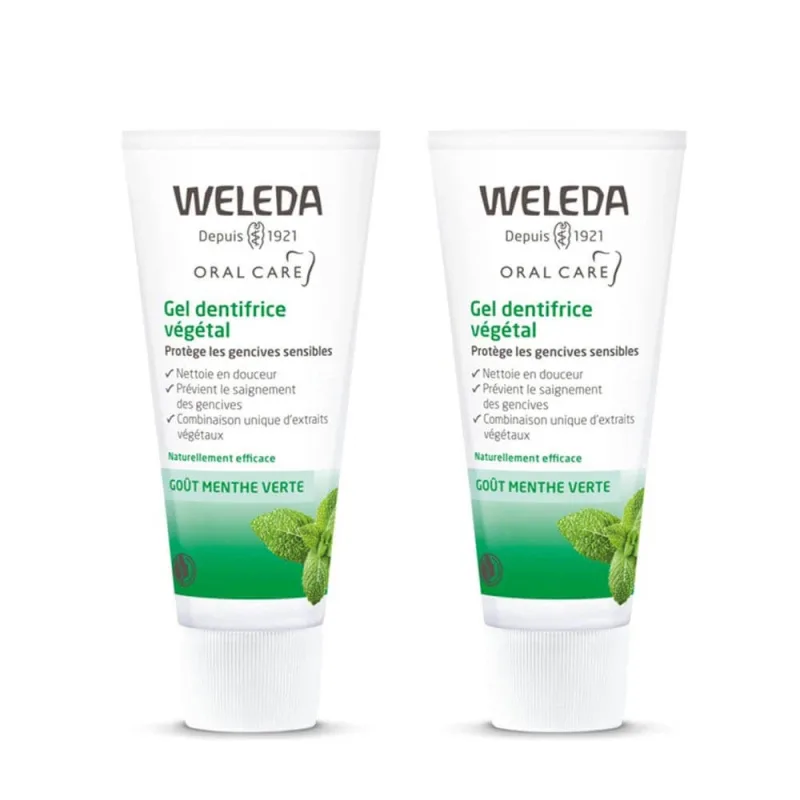 Pastă de dinți vegetală Weleda Goût menthe verte 2x75ml — preț și oferte