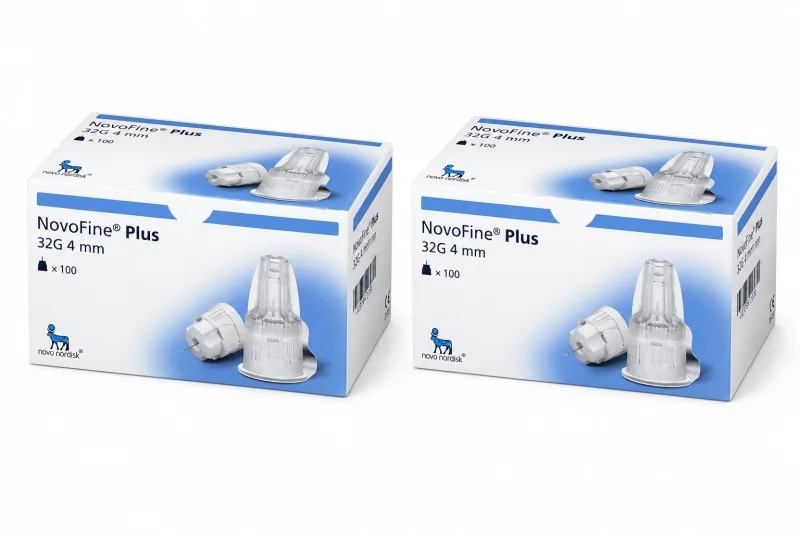 Ace pentru injector NovoFine Plus, 32G (0,23/0,25 mm) x 4 mm, 2x100 bucăți, Novo Nordisk Pharma — preț și oferte