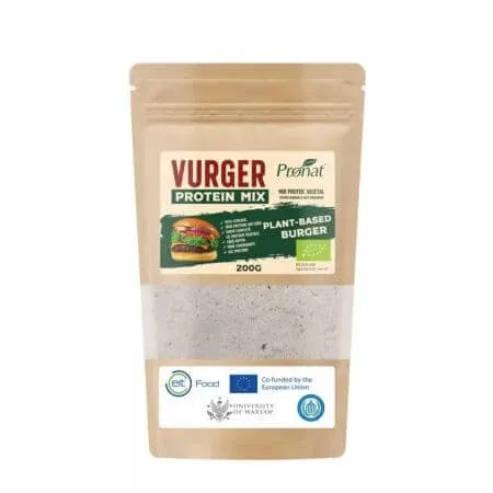 Mix proteic vegetal Vurger Bio, 200 g, Pronat — preț și oferte