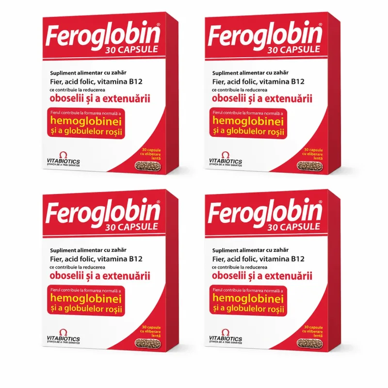 Feroglobin B12, 4x30 capsule, Vitabiotics — preț și oferte