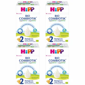 HiPP 2 Bio Combiotik, lapte de continuare organic, după 6 luni, 4x550 g