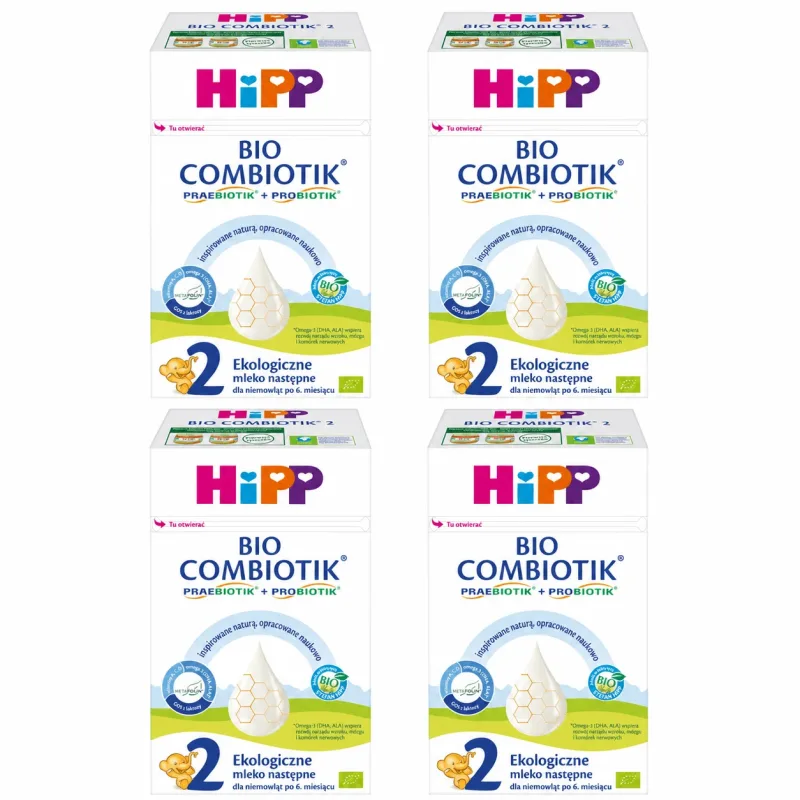 HiPP 2 Bio Combiotik, lapte de continuare organic, după 6 luni, 4x550 g — preț și oferte
