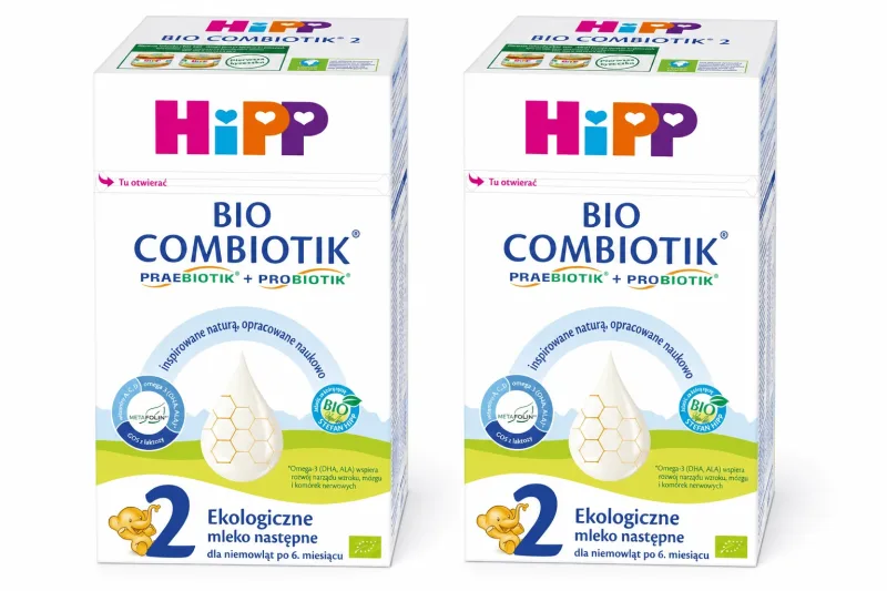 HiPP 2 Bio Combiotik, lapte de continuare organic, după 6 luni, 2x550 g — preț și oferte