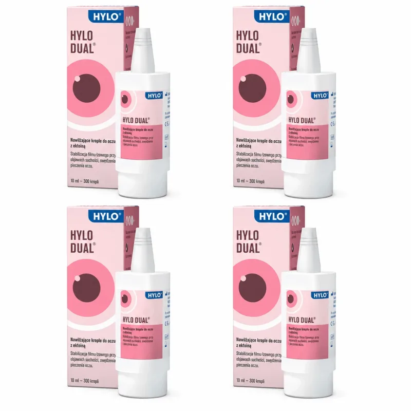 Hylo Dual, 4 x 10 ml - picături pentru ochi cu ectoină, Ursapharm   URSAPHARM ARZNEIMITTEL — preț și oferte