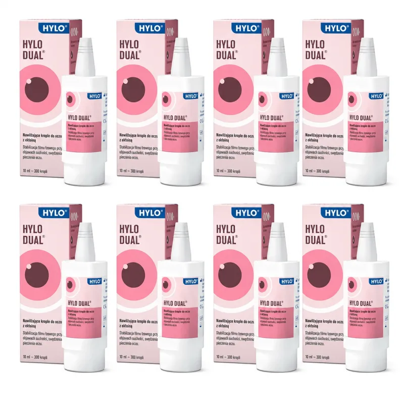 Hylo Dual, picături hidratante pentru ochi cu ectoină, fără conservanți, 8x10 ml URSAPHARM ARZNEIMITTEL — preț și oferte