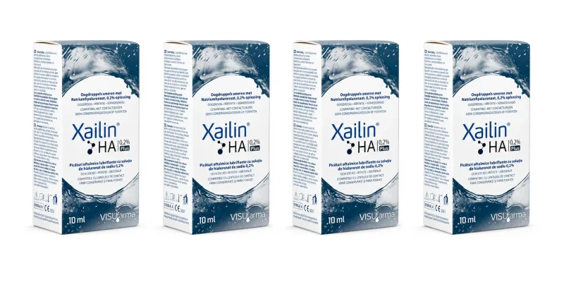 Picaturi oftalmice Xailin HA 0.2% Plus, 4x10 ml, Visufarma — preț și oferte