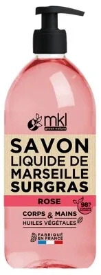 MKL Green Nature Săpun lichid de Marsilia, cu conținut ridicat de uleiuri, cu aromă de trandafir, 1 L — preț și oferte