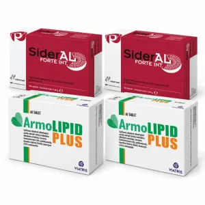 Set SiderAL Forte, 60 capsule + ArmoLIPID PLUS, 120 comprimate