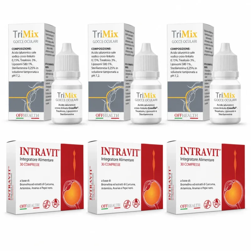 Intravit, 90 comprimate + TriMix picături oculare, 24 ml, Offhealth — preț și oferte