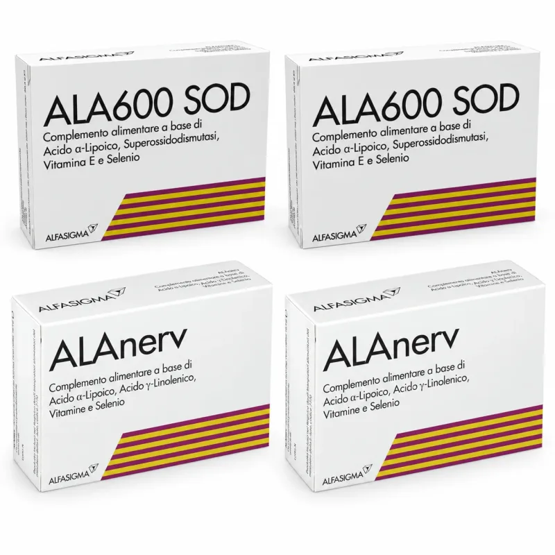 Ala600 SOD, 40 comprimate + Alanerv, 40 capsule, Alfasigma — preț și oferte