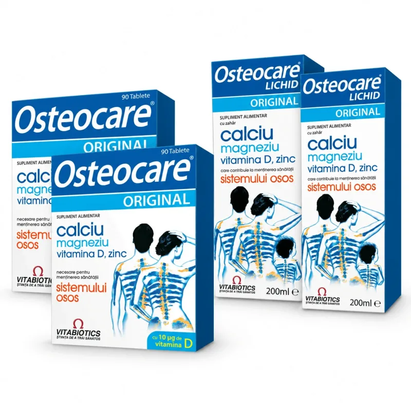 Osteocare 180 comprimate + Osteocare sirop, 400 ml, Vitabiotics — preț și oferte