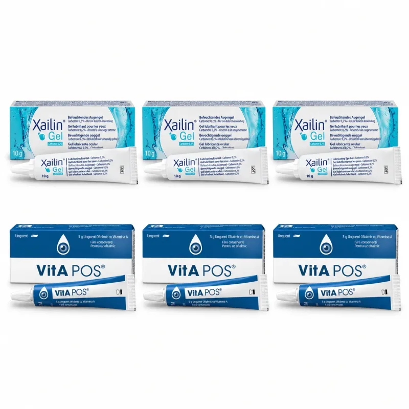 Lubrifiant Xailin pentru ochi, 30 g +  Vita-Pos, 15 g Croma Pharma — preț și oferte