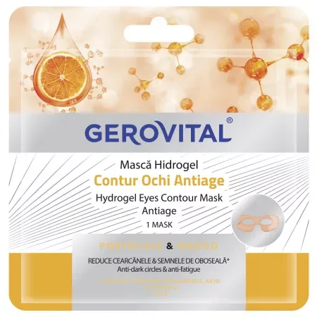 Masca contur ochi antiage Hidrogel, Gerovital, Farmec | 1 bucata — preț și oferte
