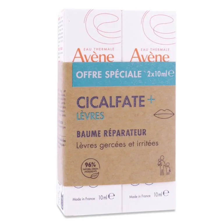 AVENE CICALFATE+ BALSAM REGENERANT PENTRU BUZE, SET DE 2 X 10 ML — preț și oferte