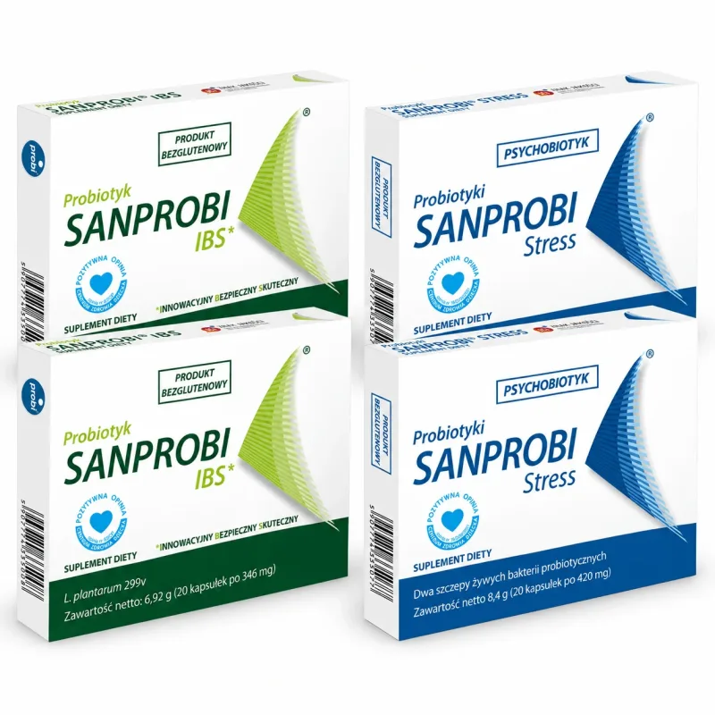 Sanprobi IBS, 40 capsule + Sanprobi Stress, 40 capsule — preț și oferte