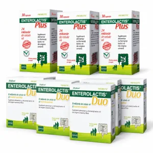Enterolactis Plus, 90 capsule + Enterolactis Duo, 80 pliculețe, Sofar