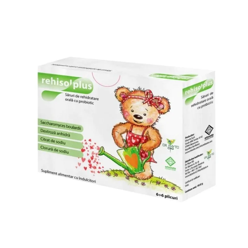 Rehisol plus, saruri de rehidratare, 6+6 plicuri DR. PHYTO — preț și oferte