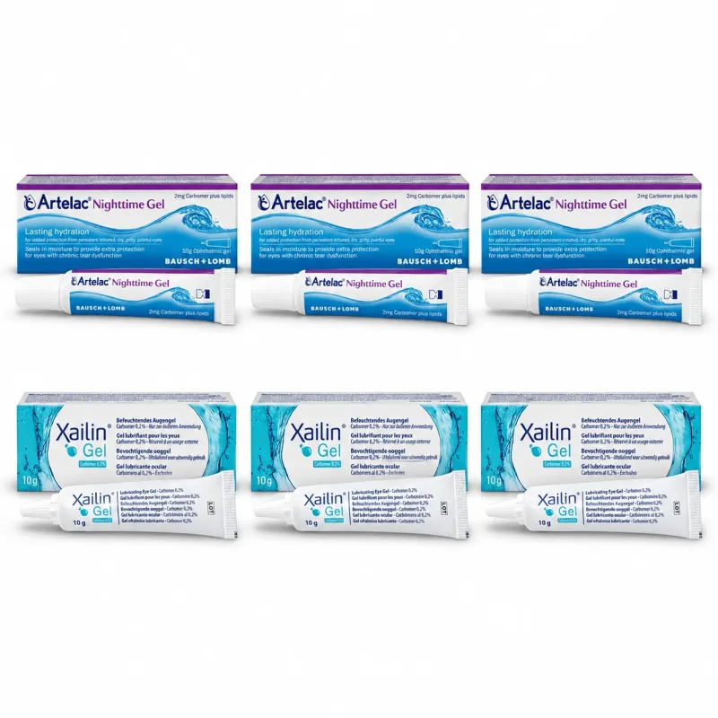 Gel lubrifiant Xailin pentru ochi, 30 g +  Artelac Nighttime 30 g, Bausch+Lomb — preț și oferte