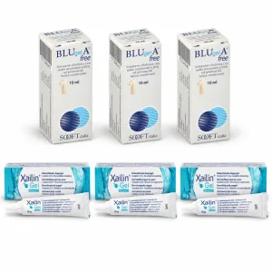 Gel lubrifiant Xailin pentru ochi, 30 g + Blu Gel A, 30 ml