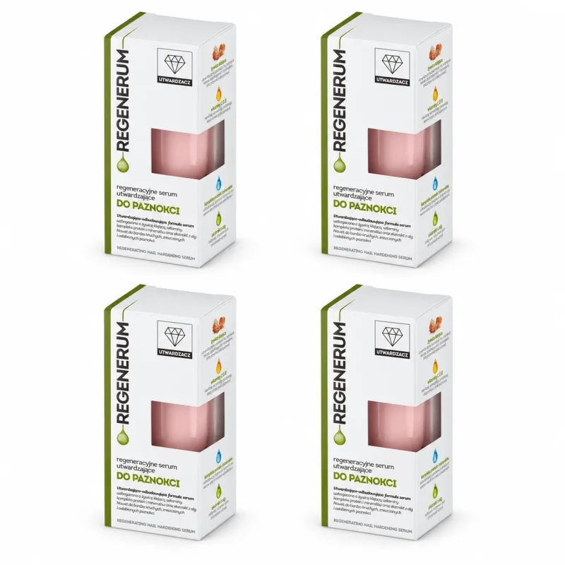 Regenerum, Ser de regenerare a unghiilor în lac, întăritor, 4x8 ml — preț și oferte