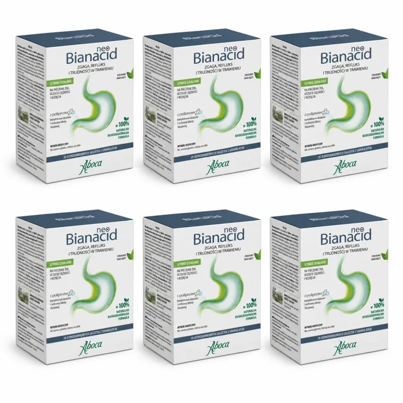 NeoBianacid arsuri la stomac reflux și dificultăți digestive, 6x20 plicuri ABOCA — preț și oferte