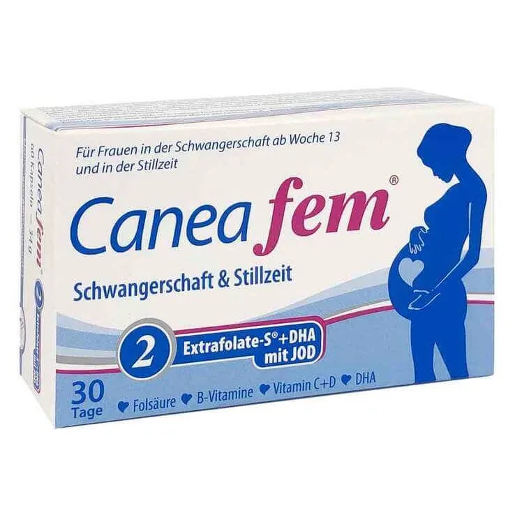 Caneafem 2 Extrafolate-S + DHA + iod, capsule, 2 x 30 capsule — preț și oferte