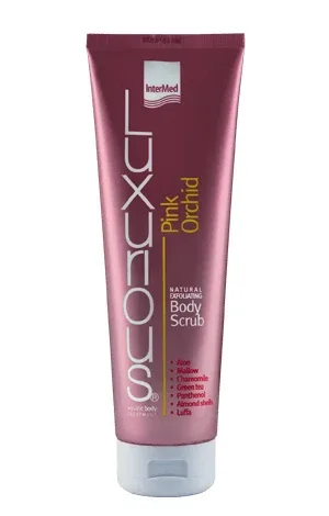 INTERMED Luxurious Body Scrub Pink Orchid Natural Body Scrub cu parfum de orhidee sălbatice, 280ml