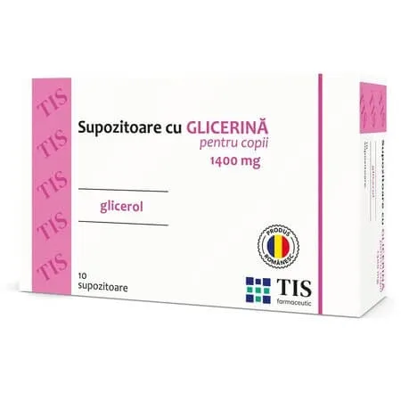 Supozitoare cu glicerina pentru copii, 10 bucati, Tis Farmaceutic — preț și oferte