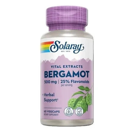 Bergamot Extract Solaray, 500 mg, 60 capsule vegetale, Secom — preț și oferte