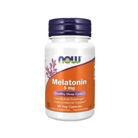 Melatonina, 5mg, 60 capsule vegetale, Now Foods — preț și oferte