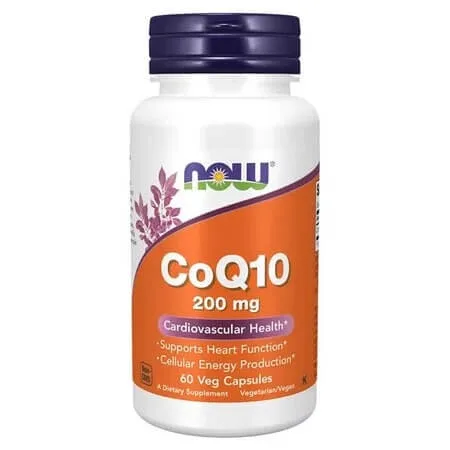 Coeznima Q10, 200mg, 60 capsule vegetale, Now Foods — preț și oferte