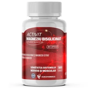 Magneziu bisglicinat Activit, 900 mg, 30 capsule, Eurofarmaco