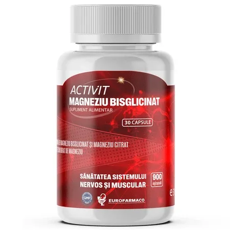 Magneziu bisglicinat Activit, 900 mg, 30 capsule, Eurofarmaco — preț și oferte
