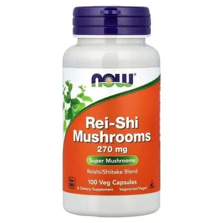 Rei-Shi Mushroom, 270mg, 100 capsule vegetale, Now Foods — preț și oferte