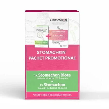 Pachet Stomachon Biota 30 capsule + Stomachon 30 capsule, Naturpharma — preț și oferte