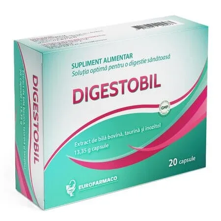 Digestobil, 20 capsule vegetale, Eurofarmaco — preț și oferte