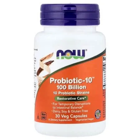 Probiotic-10, 30 capsule vegetale, Now Foods — preț și oferte