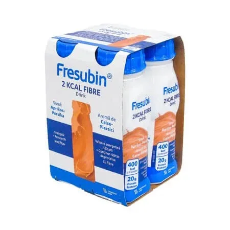 Bautura cu aroma de caise si piersici Fresubin 2kcal Fibre, 4 x 200 ml, Fresenius Kabi Fresenius Kabi Germania — preț și oferte