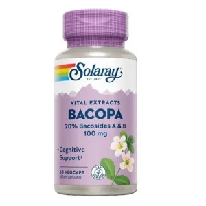 Bacopa Solaray, 100 mg, 60 capsule vegetale, Secom
