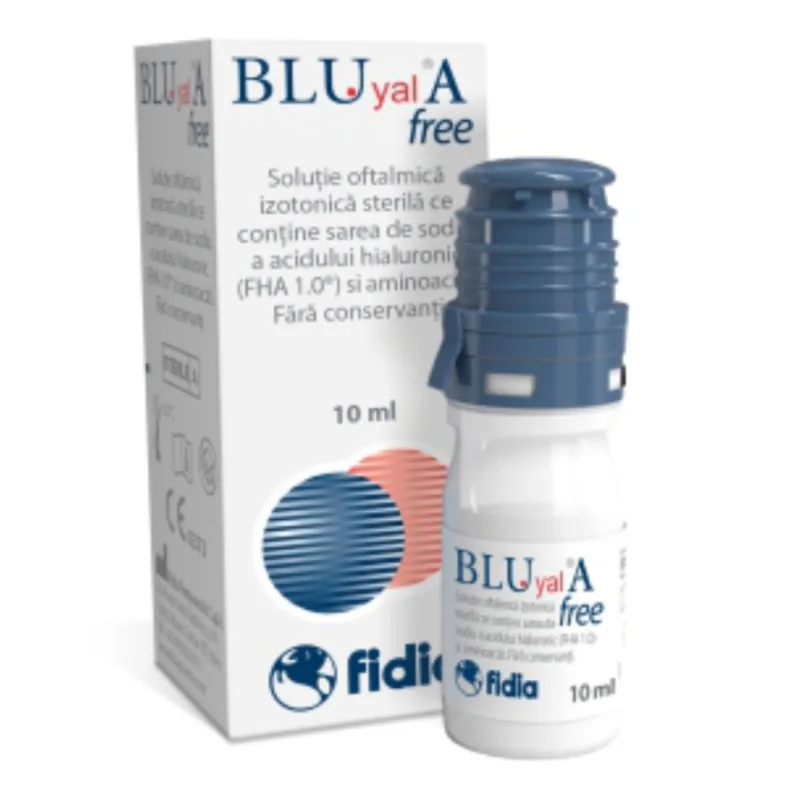 Blu yal A 0.15% free solutie oftalmica, 10ml FIDIA FARMACEUTICI — preț și oferte