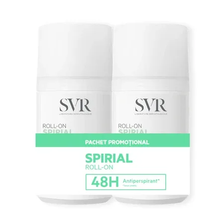 Pachet deodorant roll-on Spirial, 50 + 50 ml, Svr — preț și oferte