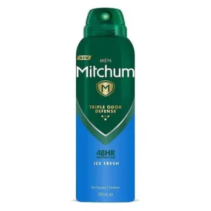 Antiperspirant spray pentru barbati Triple Odor Defense Ice Fresh, 200 ml, Mitchum