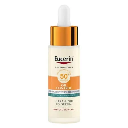 Ser cu efect matifiant si SPF 50+ pentru fata Oil Control Ultra Light UV, 30 ml, Eucerin — preț și oferte
