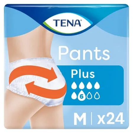 Scutece tip chilot pentru adulti Pants Plus, M, 24 bucati, Tena — preț și oferte