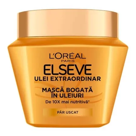 Masca nutritiva pentru par uscat Ulei Extraordinar, 300 ml, Elseve — preț și oferte